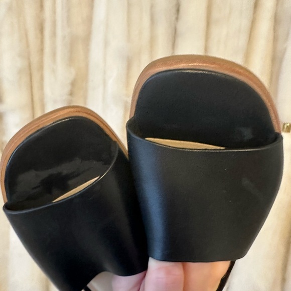 Everlane Heeled Slide, Black/Tan, Sz US 6.5 - Picture 4 of 6